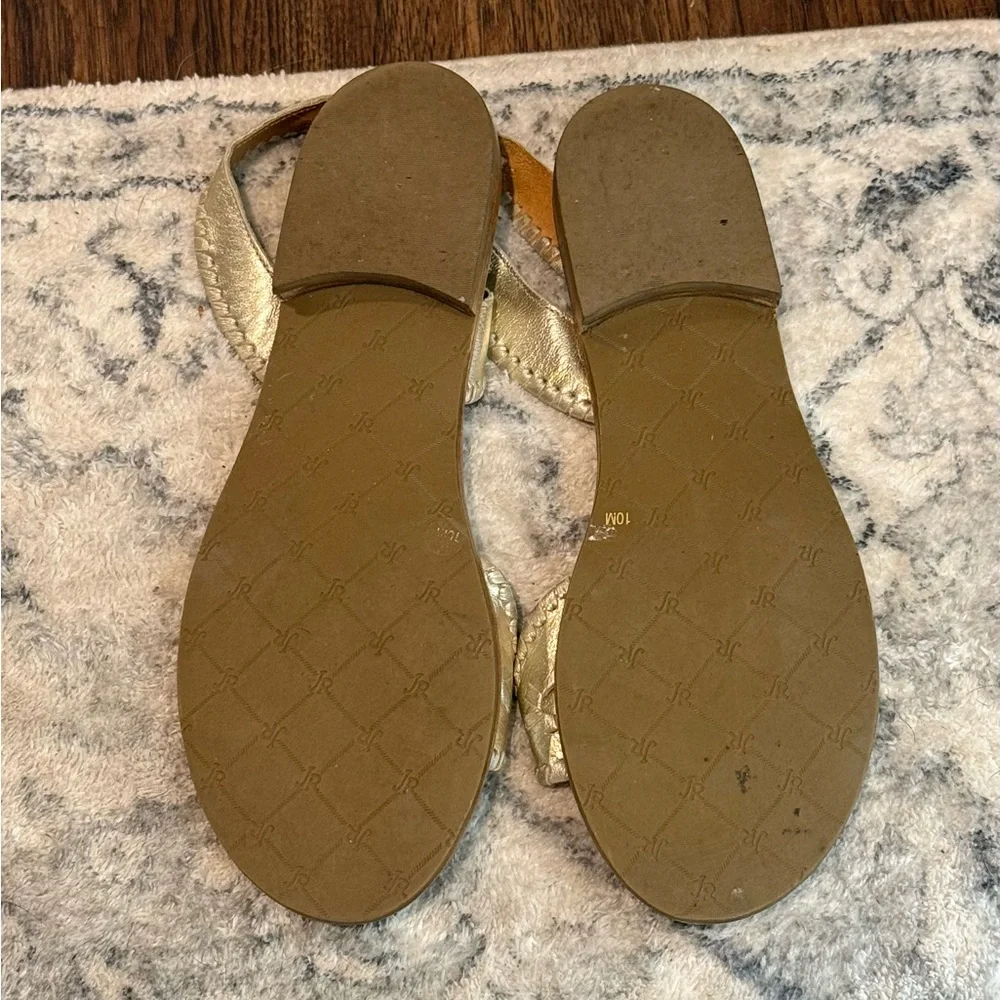 Jack Rogers Cream Leather Sandals - Picture 4 of 6